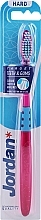 Зубная щетка жесткая Target, розовая с листком - Jordan Target Teeth & Gums Hard — фото N1