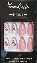 Накладные ногти с гелевыми наклейками, 24 шт. - Deni Carte 9003 — фото N1
