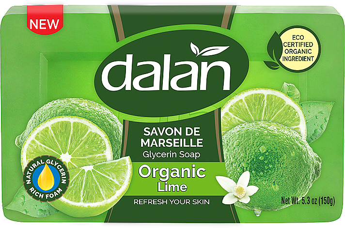 Глицериновое мыло "Лайм" - Dalan Savon De Marseille Glycerine Soap Organic Lime