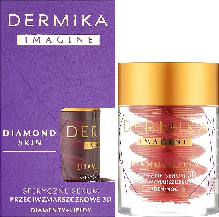 Сироватка проти зморщок - Dermika Imagine Diamond Skin Spherical Anti-wrinkle Serum 3D Day & Night — фото N2