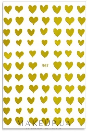 Наклейки для ногтей самоклеящиеся, золотые сердца - Deni Carte  — фото 005E