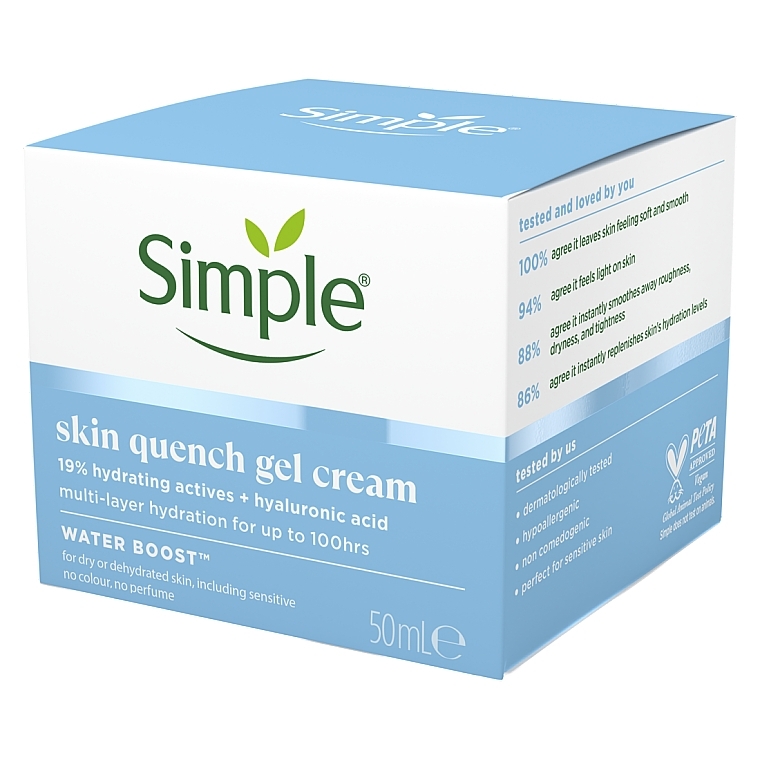 УЦЕНКА Успокаивающий ночной крем - Simple Water Boost Skin Quench Sleeing Cream * — фото N5