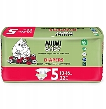 Подгузники, размер 5 (10-16 кг), 22 шт - Muumi Baby — фото N1