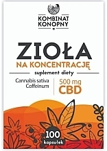 Харчова добавка "Трави для концентрації" - Kombinat Konopny CBD 500 mg — фото N2