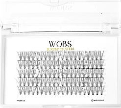 Парфумерія, косметика Накладні пучкові вії, 5 стрічок, 12mm - Wobs Crease Cross 10D 0.07