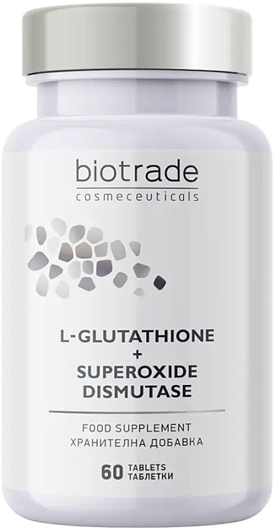 Пищевая добавка "Антиоксидантный комплекс" - Biotrade Intensive L-Glutathione + Superoxide Dismutase Food Supplement — фото N1