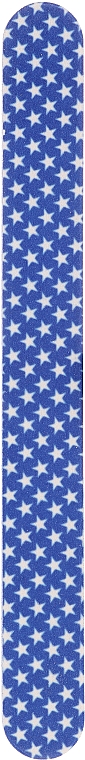 Пилочка для ногтей 2-функциональная прямая цветная, 7446, синий в звездах - Top Choice — фото N1