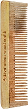 Духи, Парфюмерия, косметика Гребень для волос деревянный, 19 см - Sattva Neem Wood Comb