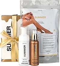 Набір для автозасмаги "Summer" - MODAY Gift Tanning Set (mouss/150ml + shimer/100ml + mitt/1pc.) — фото N2