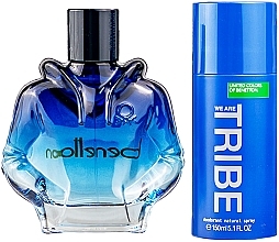 Benetton We Are Tribe - Набор (edt/90ml + deo/spray/150ml) — фото N3