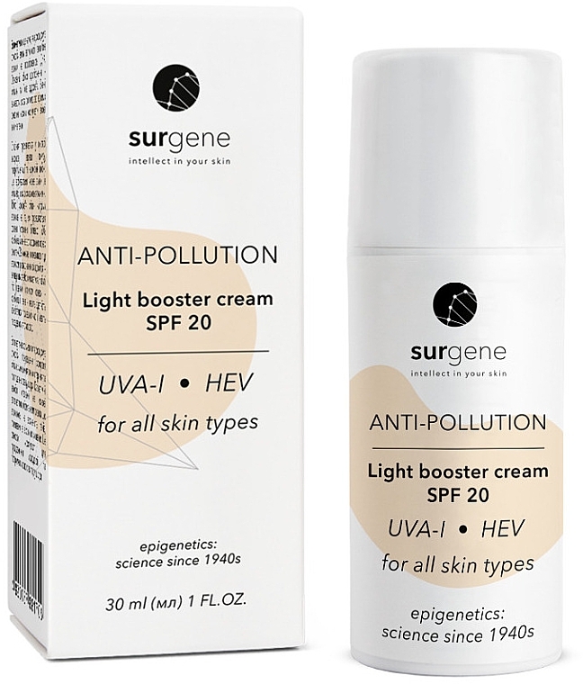 Захисний крем для обличчя - Surgene Anti-Pollution Light Booster Cream SPF 20 — фото N1