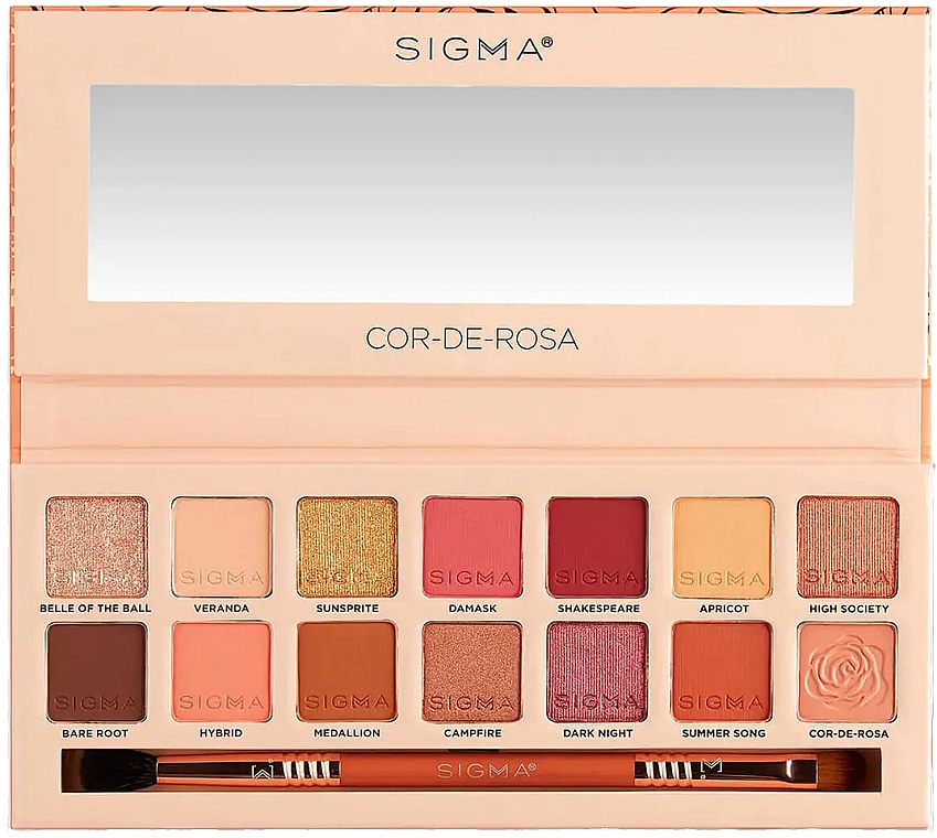 Палетка тіней для повік - Sigma Beauty Cor-De-Rosa Eyeshadow Palette — фото N1