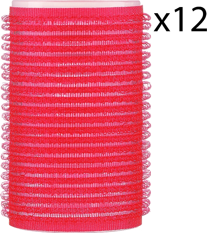 Бигуди-липучки мягкие, d36 мм, красные, 12 шт - Xhair — фото N1
