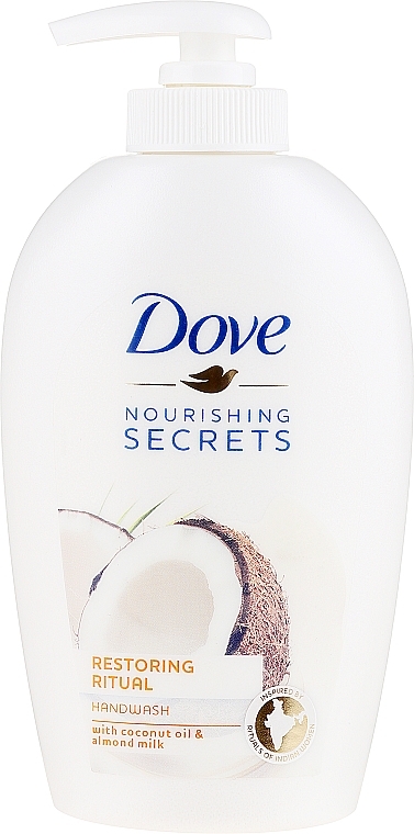 УЦЕНКА Жидкое мыло для рук "Кокосовое масло и миндальное молочко" - Dove Nourishing Secrets Restoring Ritual Hand Wash * — фото N1