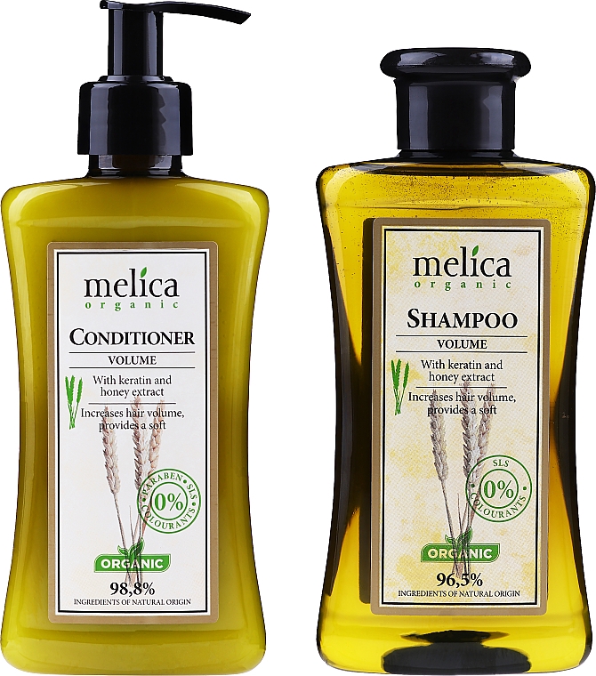 Набор - Melica Organic Volume (h/cond/300ml + shpm/300ml) — фото N1