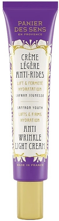 Легкий крем против морщин "Шафран" - Panier Des Sens Saffron Youth Anti-wrinkle Face Lift Cream Light Texture — фото N1