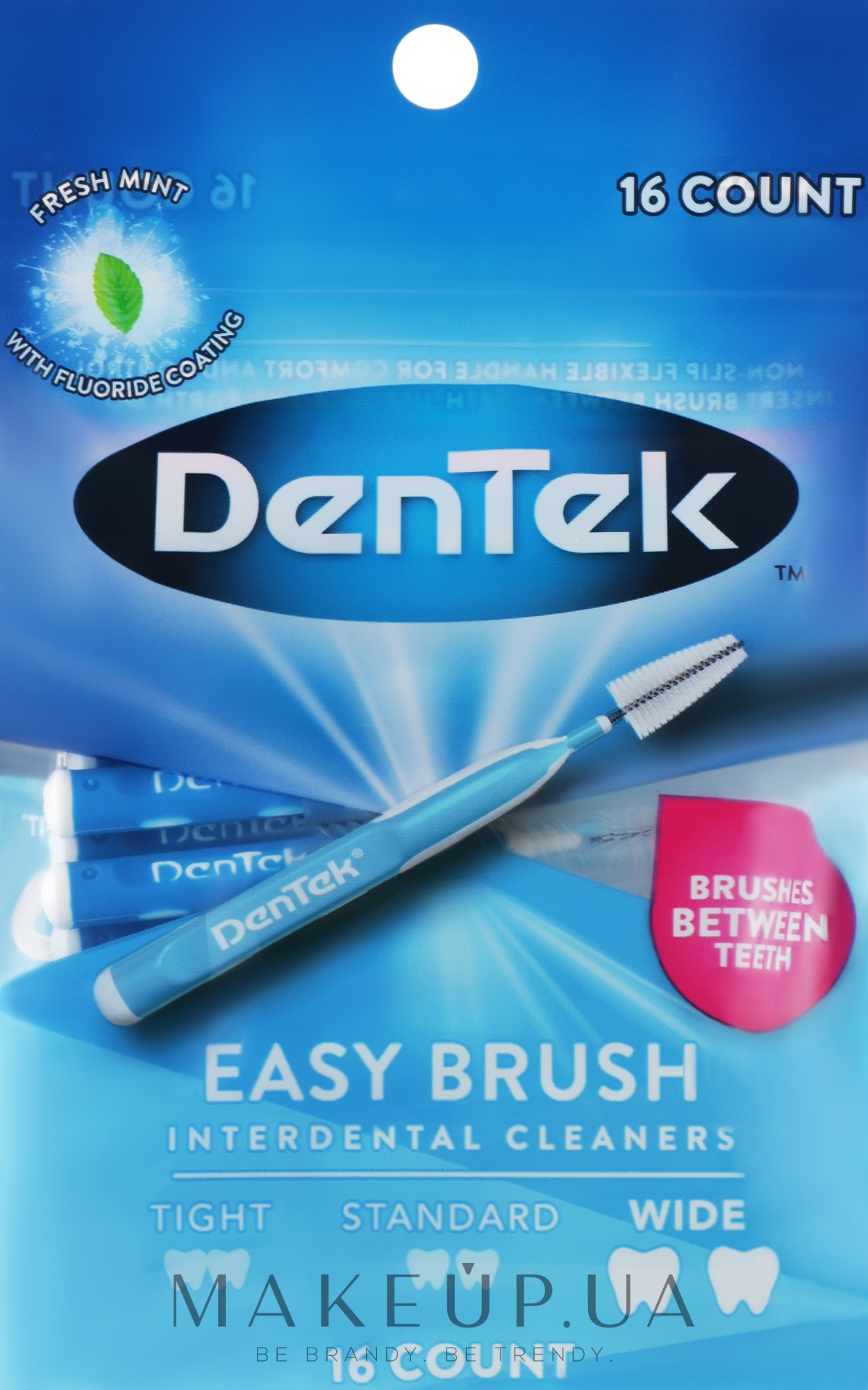 Міжзубні щітки для широких проміжків - DenTek Easy Brush, конічні — фото 16шт