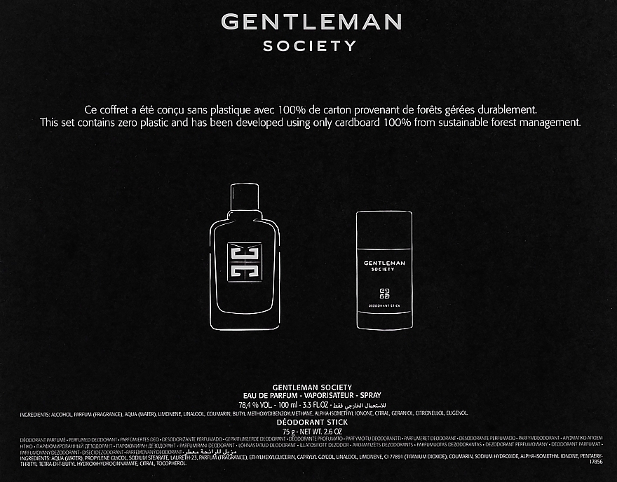 Givenchy Gentleman Society - Набор (edp/100ml + deo/stick/75ml) — фото N3