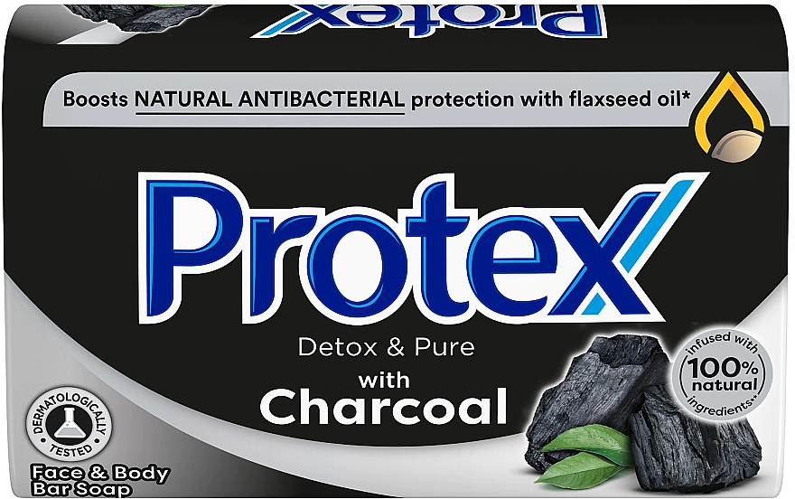 Твердое мыло с древесным углем - Protex Charcoal Solid Soap — фото N1