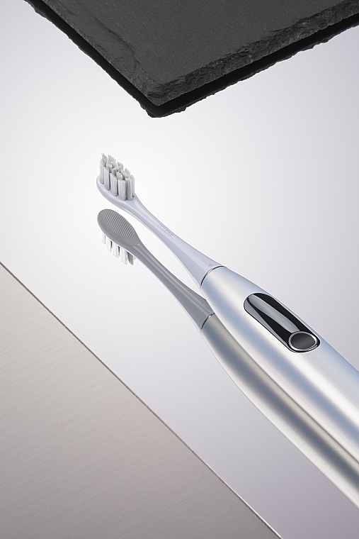 Умная зубная щетка Oclean X Pro Digital Silver, 2 насадки - Oclean X Pro Digital Electric Toothbrush Glamour Silver — фото N13