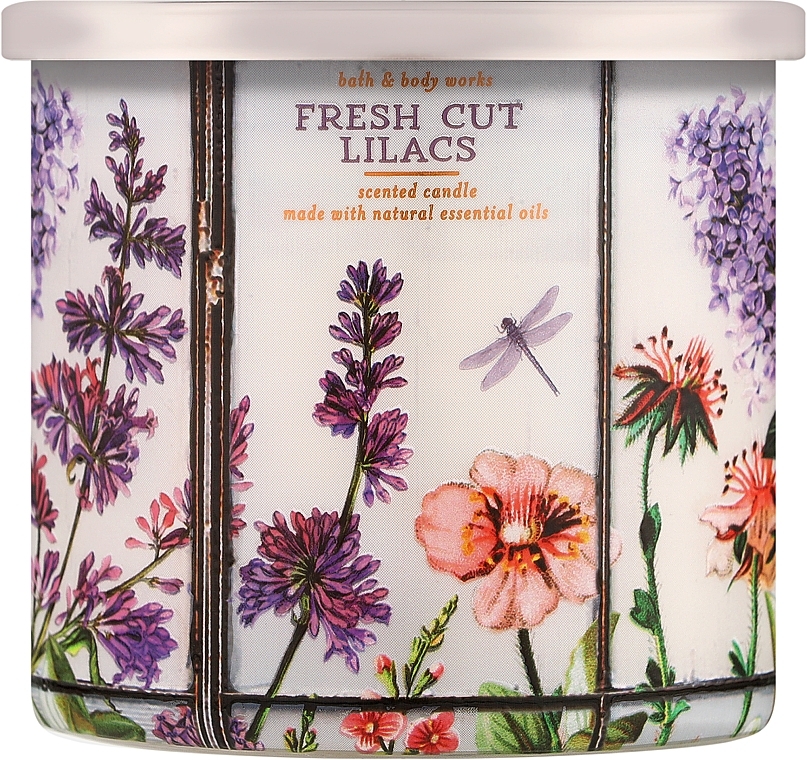 Аромасвеча 3-х фитильная "Fresh Cut Lilacs" - Bath and Body Works Candle — фото N1