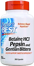 Горькая настойка из бетаингидрохлорида, пепсина и горечавки - Doctor's Best Betaine HCI Pepsin and Gentian Bitters — фото N2