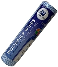Универсальные салфетки, спанлейс, голубая волна, 25x30 см, 30 шт. - Aquasoft Woodpulp Wipes  — фото N4