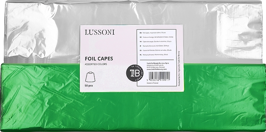 Накидки из фольги, белые + зеленые - Lussoni Foil Capes — фото N1