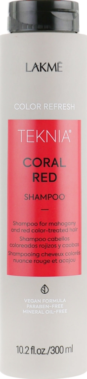 Шампунь для обновления цвета красных оттенков волос - Lakme Teknia Color Refresh Coral Red