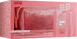 Парфумерія, косметика Набір - Pupa Glitter Lab Frizzy Daily Dose (bag + milk/200 ml + cream/200ml)