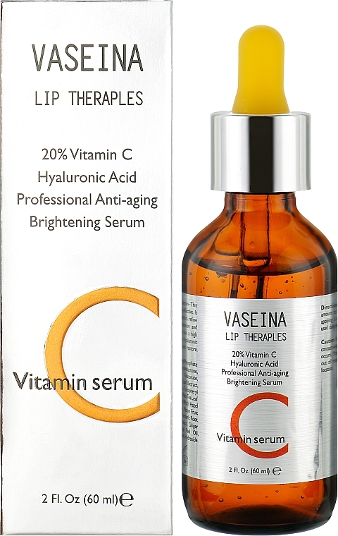 Сироватка для обличчя з вітаміном С 20% і гіалуроновою кислотою - Vaseina Vitamin C Serum — фото N2