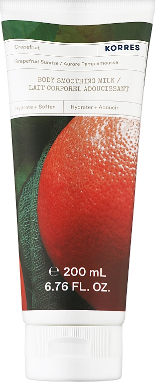 Розгладжувальне молочко для тіла «Грейпфрут» - Korres Grapefruit Sunrise Body Smoothing Milk — фото N1