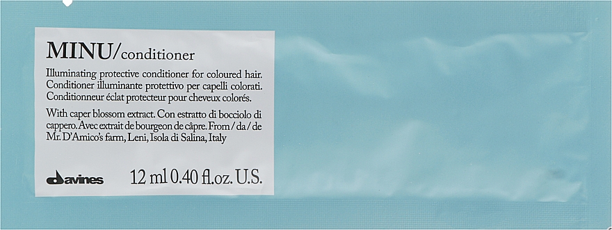 Кондиционер для придание блеска и защиты цвета волос - Davines Minu Conditioner (пробник) — фото N1