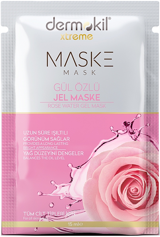 Гелева маска з трояндовою водою - Dermokil Rose Water Gel Mask — фото N1
