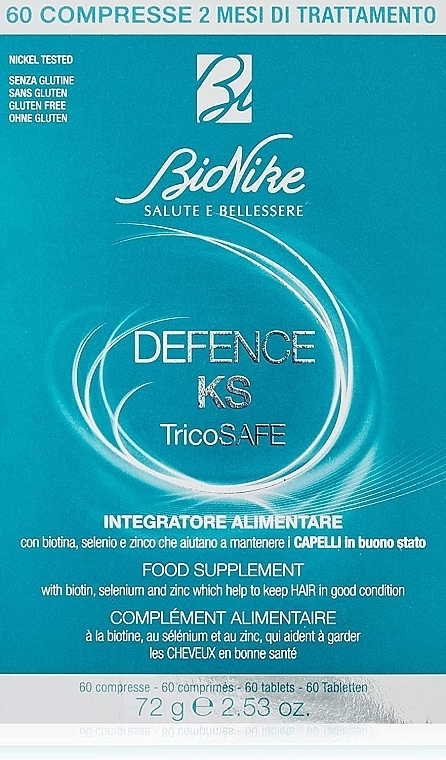 Харчова добавка, 60 шт. - Bionike Defense KS Tricosafe — фото N1
