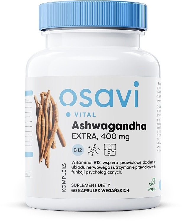 Харчова добавка "Ашваганда", 400 мг - Osavi Ashwagandha Extra — фото N1