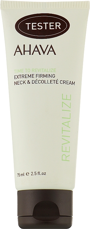 Зміцнювальний крем для шиї й декольте - Ahava Time To Revitalize Extreme Firming Neck & Decollete Cream (тестер) — фото N1