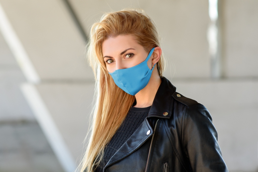 Маска тканевая для лица, голубая M-size "My Guard" - MAKEUP — фото N3