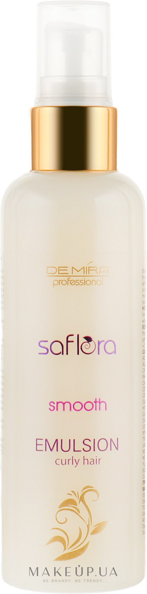 Профессиональная эмульсия для выпрямления и ежедневного ухода за вьющимися волосами - Demira Professional Saflora Smooth — фото 100ml