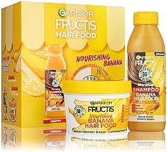 Парфумерія, косметика Набір - Garnier Fructis Hair Food Banana (h/shampoo/350ml + h/mask/390ml)
