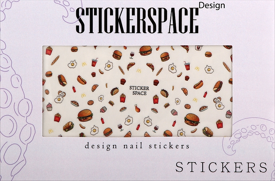 Дизайнерские наклейки для ногтей "Street Food" - StickersSpace — фото N1