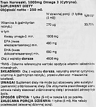 Харчова добавка у вигляді олії печінки тріски з ароматом лимона - Osavi Cod Liver Oil 1000 Mg Omega 3 — фото N2