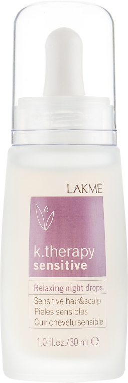 Заспокійливий лосьйон для чутливої і подразненої шкіри голови - Lakme K.Therapy Sensitive Relaxing Night Drops — фото N1