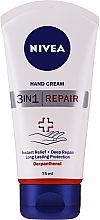 Крем для рук, для сухої шкіри  - NIVEA 3in1 Repair Hand Cream — фото N1
