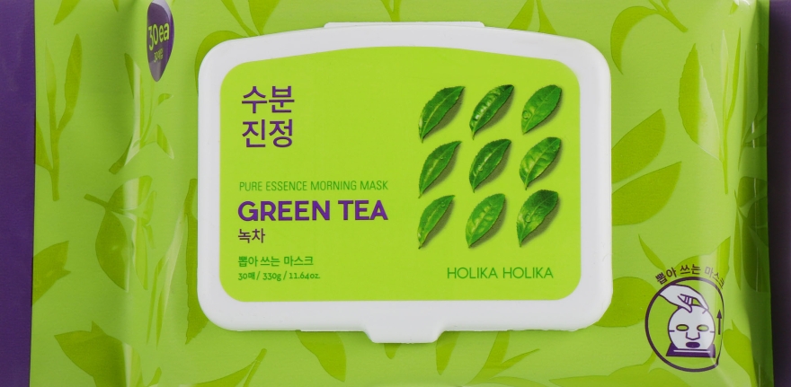 Увлажняющие экспресс-маски с зеленым чаем - Holika Holika Pure Essence Morning Mask