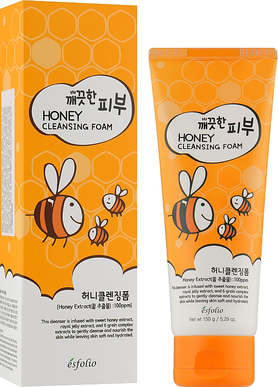 Пенка для умывания "Мед" - Esfolio Pure Skin Honey Cleansing Foam — фото N2