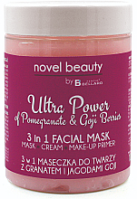 Парфумерія, косметика Маска для обличчя 3в1 з гранатом та чорницею - Fergio Bellaro Novel Beauty Ultra Power Facial Mask