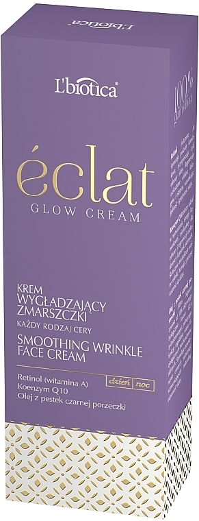 Крем для обличчя від зморщок - L'biotica Eclat Clow Cream — фото N6