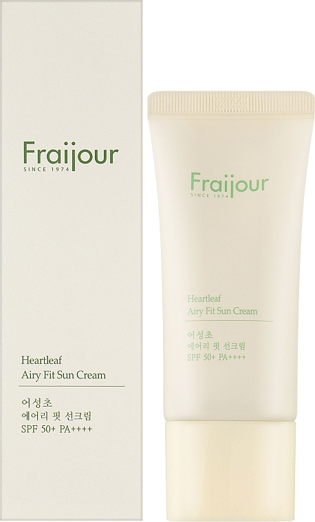 Сонцезахисний крем для обличчя - Fraijour Heartleaf Airy Fit Sun Cream SPF 50+ — фото N2