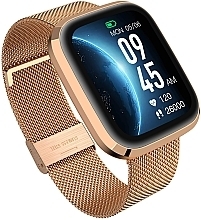 Смарт-часы, золотистый металл - Garett Smartwatch GRC STYLE Gold Steel — фото N3